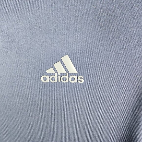 Mens Blue Adidas Golf Pullover Polo Shirt 1/2 Zip Long Sleeve Mock Neck Size M - Picture 6 of 12